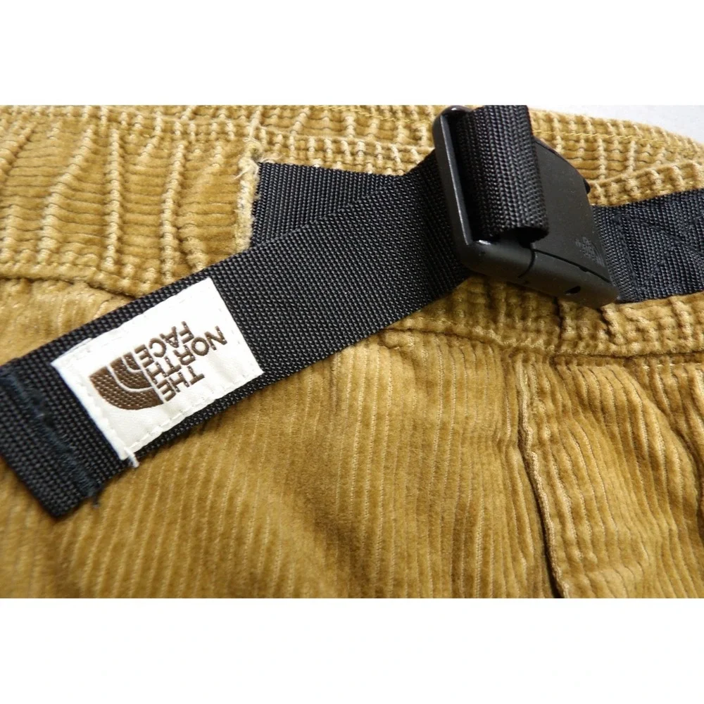 The North Face Berkeley Cord Pants Men XL Tan Cotton Corduroy Belted Field Hike
